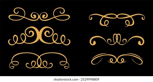 Calligraphic wedding ornament collection art	