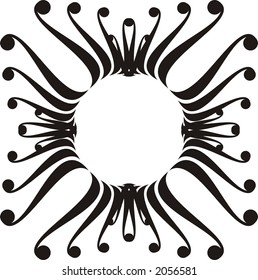 Calligraphical figures created for registration of pages, books, diplomas.