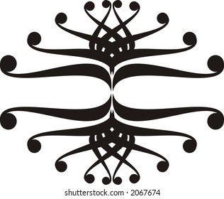 Calligraphical figures created for registration of pages, books, diplomas.