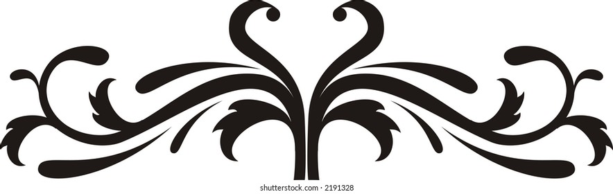 Calligraphical figures created for registration of pages, books, diplomas.