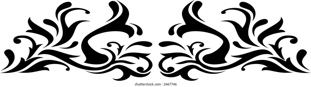 Calligraphical figures created for registration of pages, books, diplomas