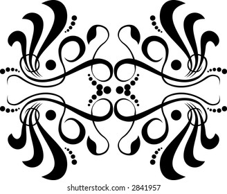 Calligraphical figures created for registration of pages, books, diplomas.