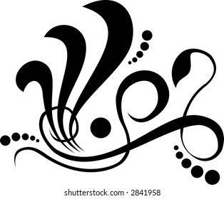 Calligraphical figures created for registration of pages, books, diplomas.
