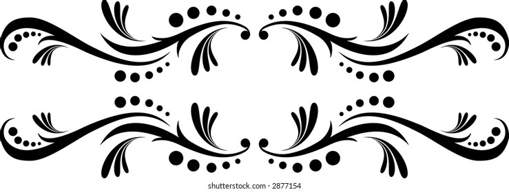 Calligraphical figures created for registration of pages, books, diplomas.