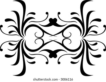 Calligraphical figures created for registration of pages, books, diplomas