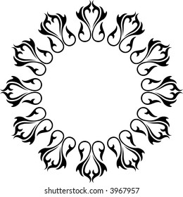 Calligraphical figures created for registration of pages, books, diplomas
