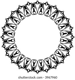 Calligraphical figures created for registration of pages, books, diplomas