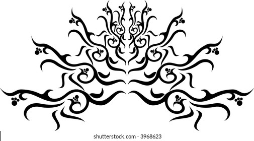 Calligraphical figures created for registration of pages, books, diplomas