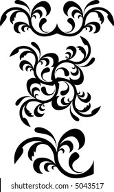 Calligraphical figures created for registration of pages, books, diplomas