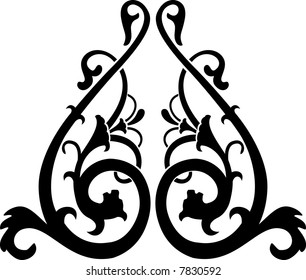calligraphical figures created for registration of pages, books, diplomas.