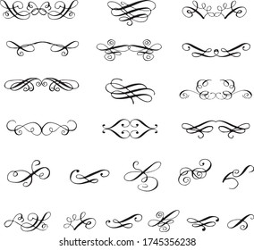 Flourish Swirl Ornate Decoration Pointed Pen Stock Vector (Royalty Free ...