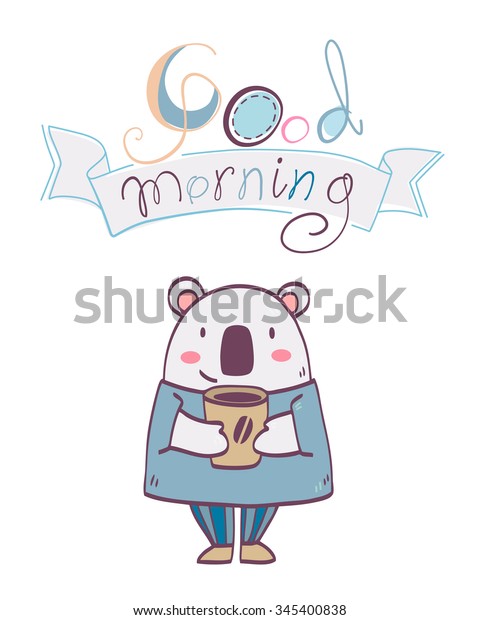 Calligraphy Adorable Text Good Morning Romantic Stock Image