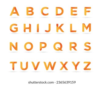 Calligraphy alphabet capital lettering a to z font family, Logo, Icon, EPS 10 Vector illustration.