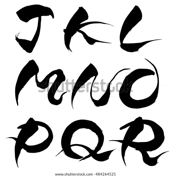 Calligraphy Alphabet Jr Stock Vector (Royalty Free) 484264525 ...