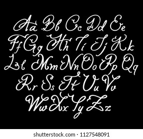 Calligraphy alphabet VECTOR