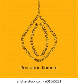 Calligraphy of Arabic text of Ramadan Kareem for the celebration of Muslim community festival vector.