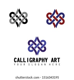 Calligraphy art in love image graphic icon logo design abstract concept vector stock. Can be used as a symbol related to motif or interior