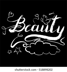 calligraphy, beauty vector