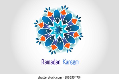 Calligraphy blue vector special ramadan kareem