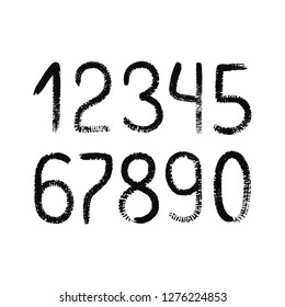 Calligraphy brush number. Vector design illustration