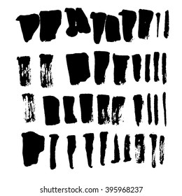 Calligraphy brush stroke set ink vector.