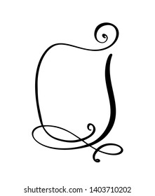 Calligraphy cartoon Quote speech bubble icon. Hand drawn text frame or box template. Vector illustration. Thought bubble. Place for citation or cite, Balloon for Idea, for Forum, Chat, Comment