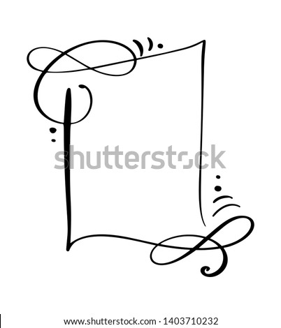 Calligraphy cartoon Quote speech bubble icon. Hand drawn text frame or box template. Vector illustration. Thought bubble. Place for citation or cite, Balloon for Idea, for Forum, Chat, Comment