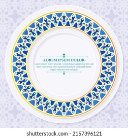 Calligraphy circle ornament frame line