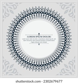 Calligraphy circle ornament frame line