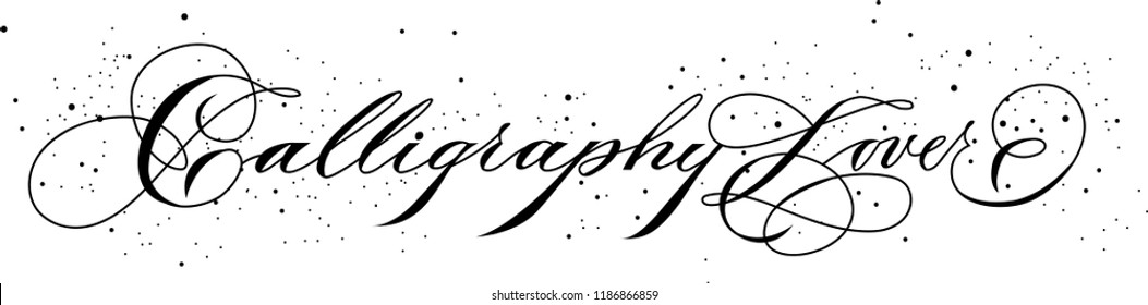 Calligraphy copperplate sign in vector made by nib