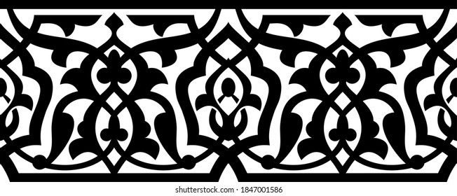 calligraphy decorations beautiful black white, detail and awesome