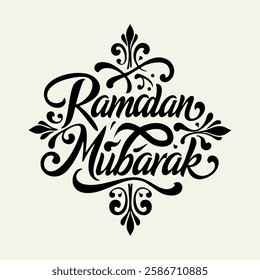 Calligraphy design that says ramadan mubarak.