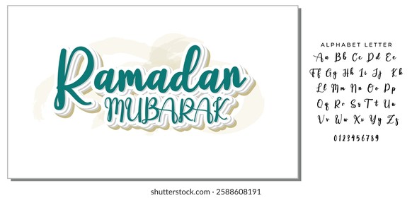 Calligraphy design that says ramadan mubarak.