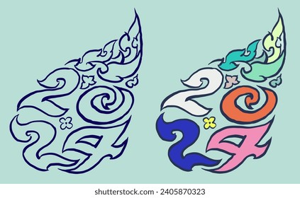 Calligraphy design vector for illustration for card, decoration, illustration