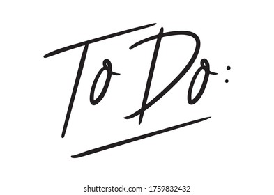Calligraphy To Do Hand Lettering Typography