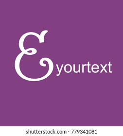 Calligraphy E logotype VECTOR