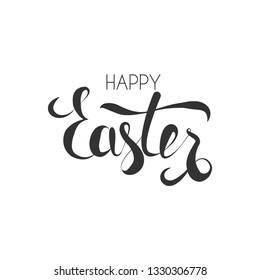  Calligraphy Easter phrase in black collor isolated on white background. Vector Eps10
