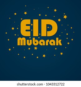 Calligraphy of eid mubarak and background using vector composition