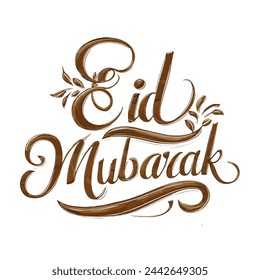 Calligraphy of an Eid Mubarak design