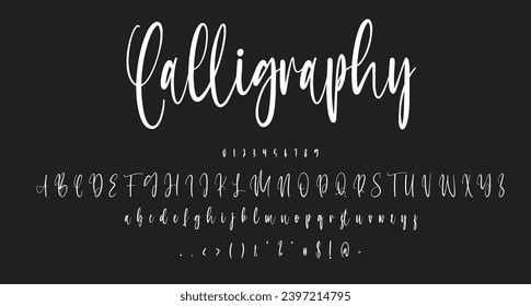 Calligraphy elegant Signature font Best Alphabet Alphabet Brush Script Logotype Font lettering handwritten