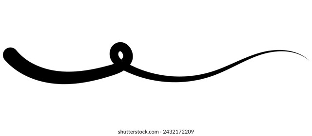 Calligraphy element set. Vintage ornate ornament. Decorative divider and scroll. Doodle swash. Hand drawn calligraphic vector, Swash swoop, swish calligraphy sign. Border for text, scroll and banner.