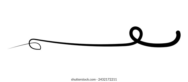 Calligraphy element set. Vintage ornate ornament. Decorative divider and scroll. Doodle swash. Hand drawn calligraphic vector, Swash swoop, swish calligraphy sign. Border for text, scroll and banner.
