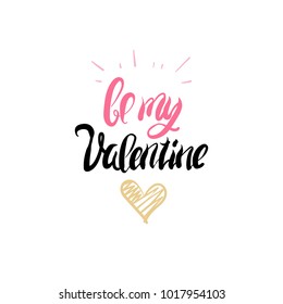 Calligraphy Element For Valentine Day Greetings Cards, Typography Design Label Isolated Vector Illustration