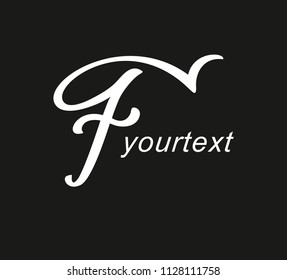 Calligraphy F logotype VECTOR