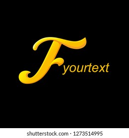 Calligraphy F logotype VECTOR