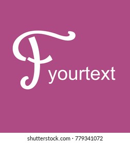 Calligraphy F logotype VECTOR