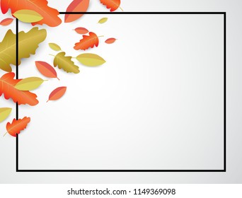 Calligraphy in the fall Vector illustrations