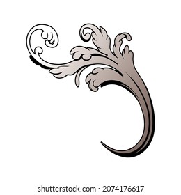 calligraphy floral design elements and page decoration. illustration.