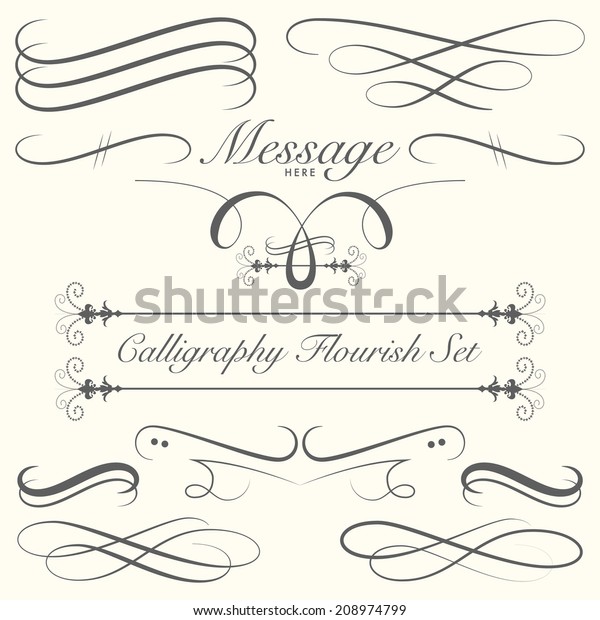 Calligraphy Flourish\
Set