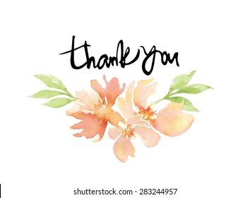 Calligraphy flower card